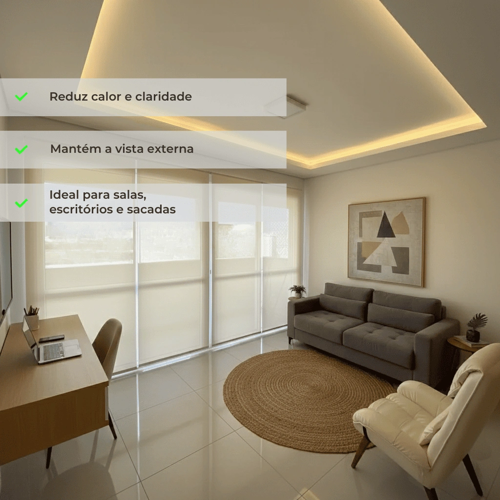 Rolo Tela Solar 3% - Bege (M²)