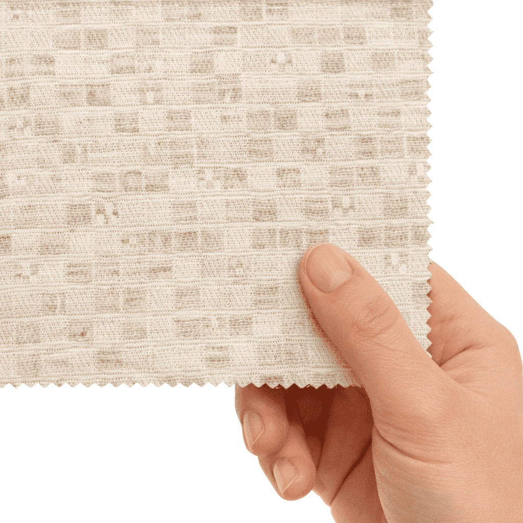 Rolo Blackout Texturizada - Bege Palha Claro (Quadriculado) (M²)