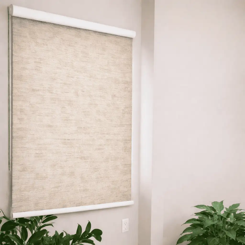 Rolo Blackout Texturizada - Bege Palha Claro (Quadriculado) (M²)