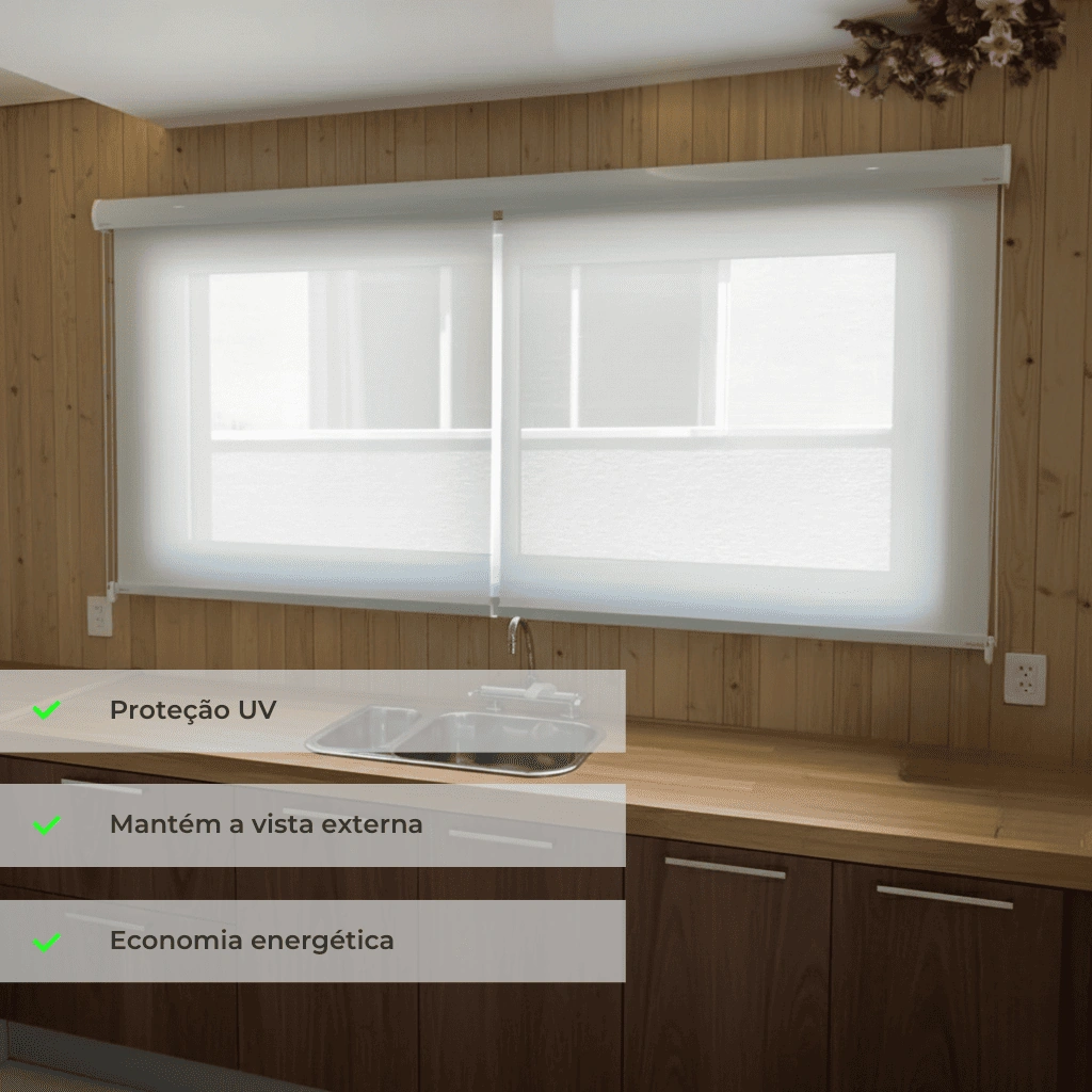 Rolo Tela Solar 5% - Branco (M²)