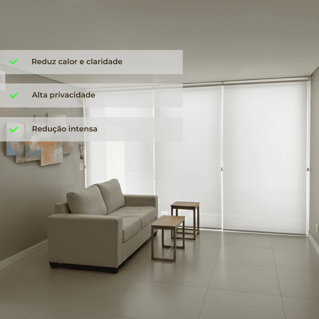 Rolo Tela Solar 1% (M²) - Branco