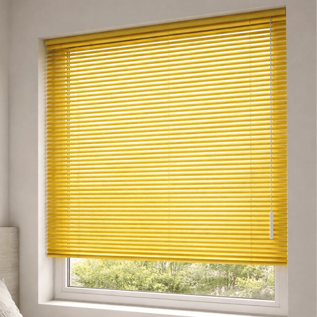 Persiana Horizontal em Alumínio - 0,80 x 1,10 - Amarelo Sol (PRONTA ENTREGA)