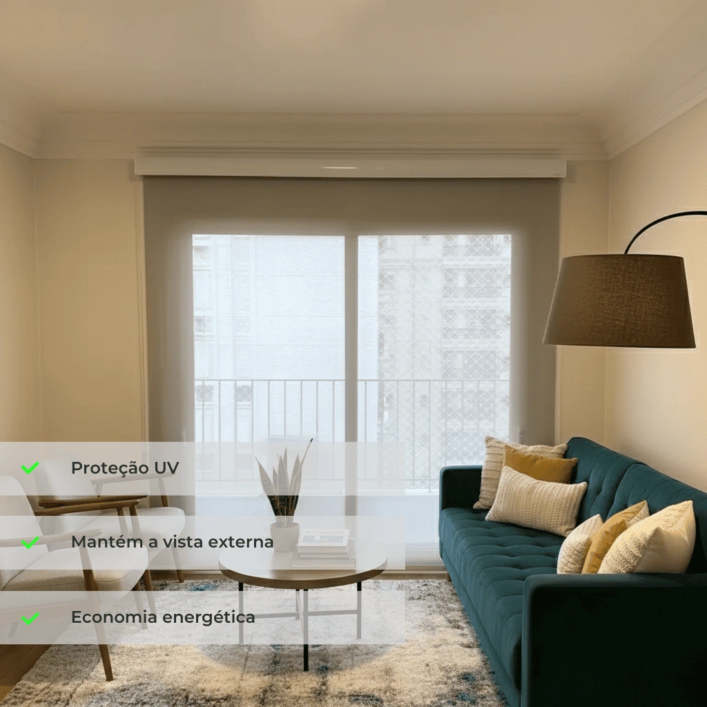 Rolo Tela Solar 5% - Cinza (M²)