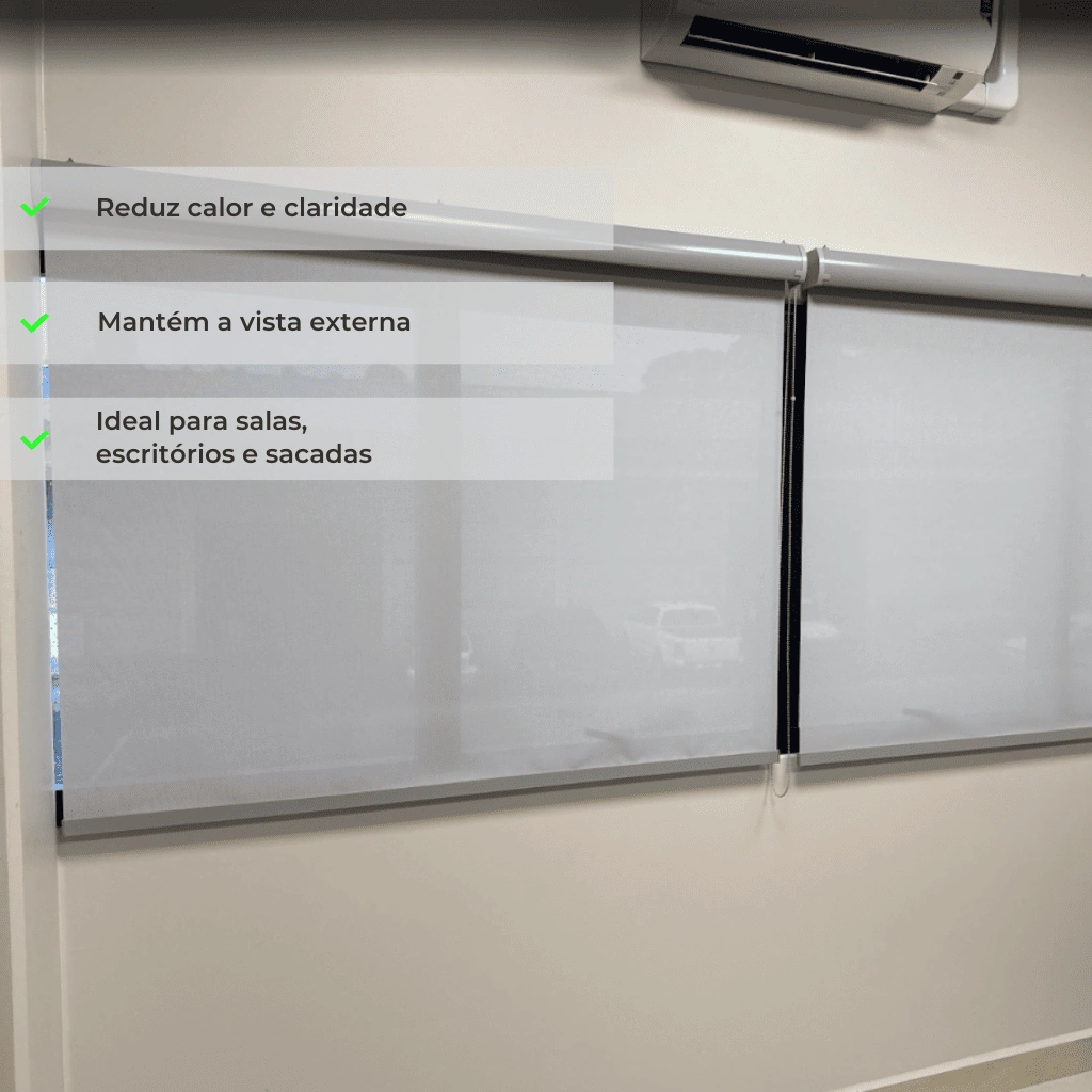 Rolo Tela Solar 3% - Cinza (M²)